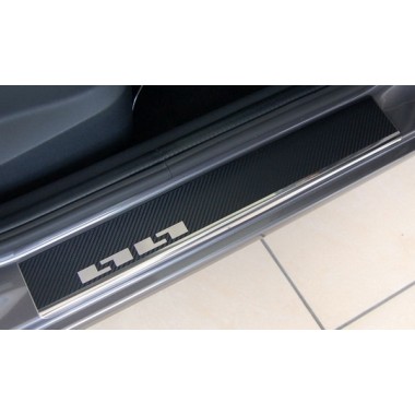 Накладки на пороги (carbon) Hyundai Solaris (2011-2017) бренд – Alu-Frost (Польша) главное фото